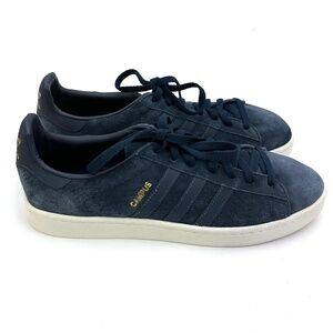 Adidas Navy Gold Campus Shoes